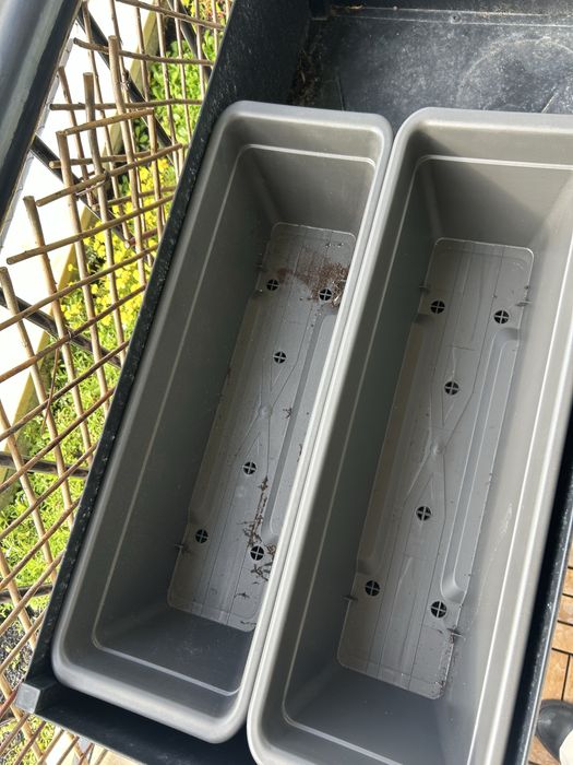 5 vasos longos pretos 600mm