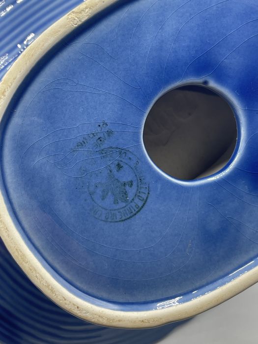 Cesta Azul Trama Basketweave Blue Bordalo Pinheiro