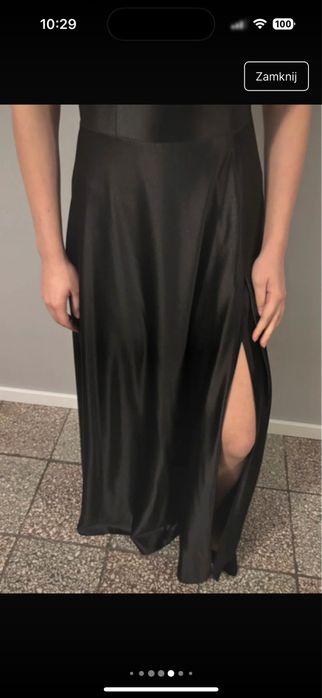 Suknia satynowa dluga