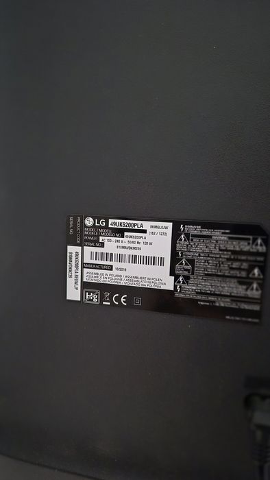 TV LG 49’’ Smart TV 4K – excelente estado