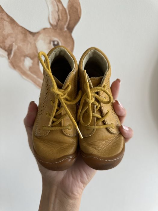 Buciki skórzane zabezpieczone palce