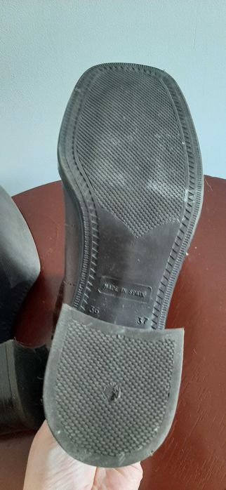 Brązowe botki skórzane Divina 36/37 Made in Spain