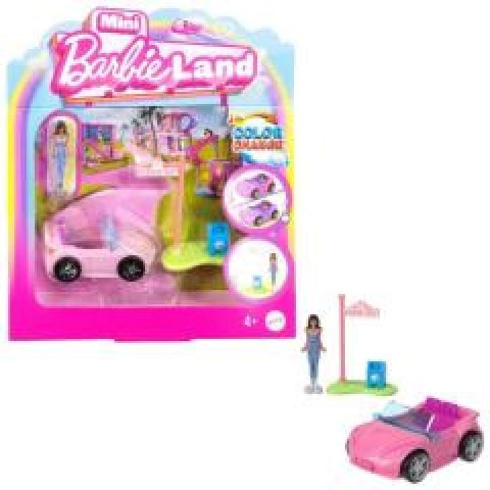 Barbie Mini BarbieLand Kabriolet i minilalka blister,153x141 mm
