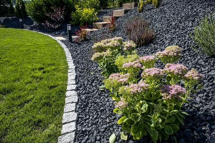 Grys czarny bazalt grafit kamień naturalny darmowa DOSTAWA + głaz