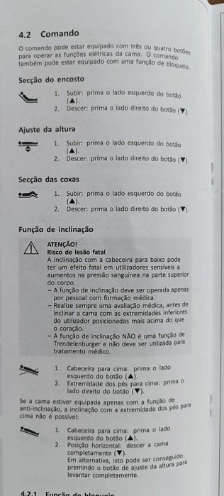 Cama articulada com colchão anti escaras, tudo novo