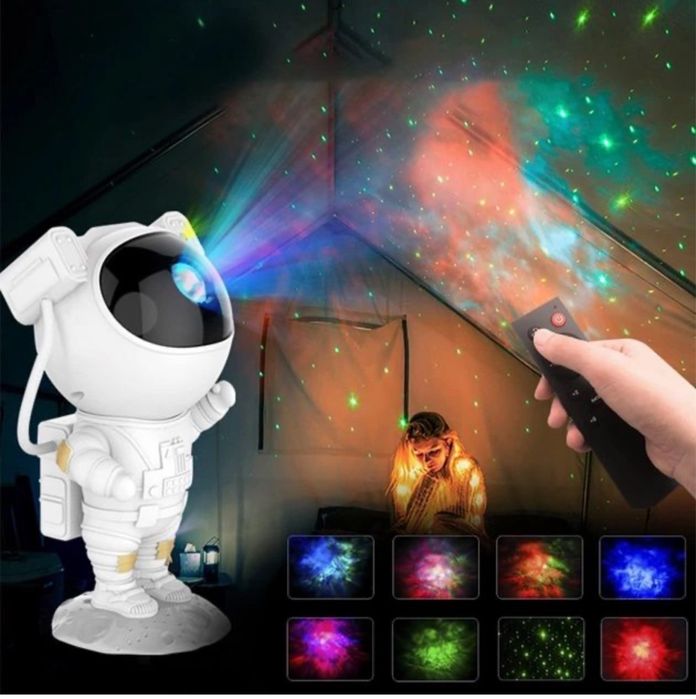 Лазерний нічник-проектор великий зіркового неба "Астронавт" з пультом,
