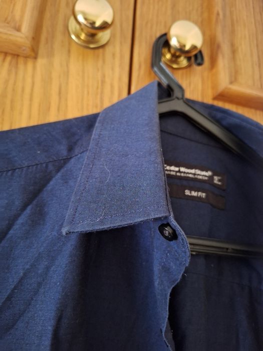 Camisa Manga Comprida Azul Escuro T: 38 Primark