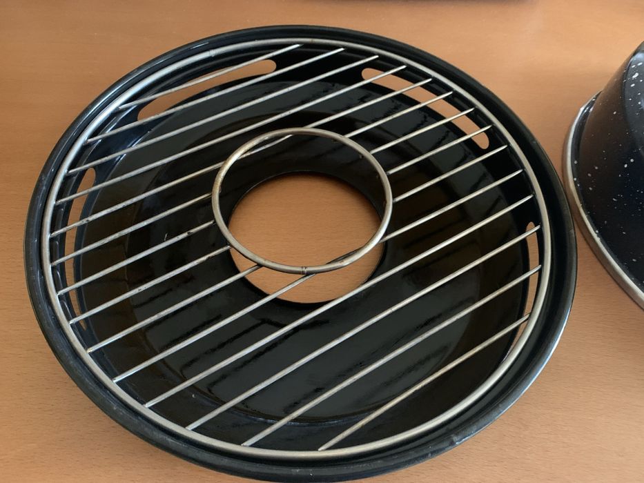 Grelhador com tampa  eficaz e sem cheiro