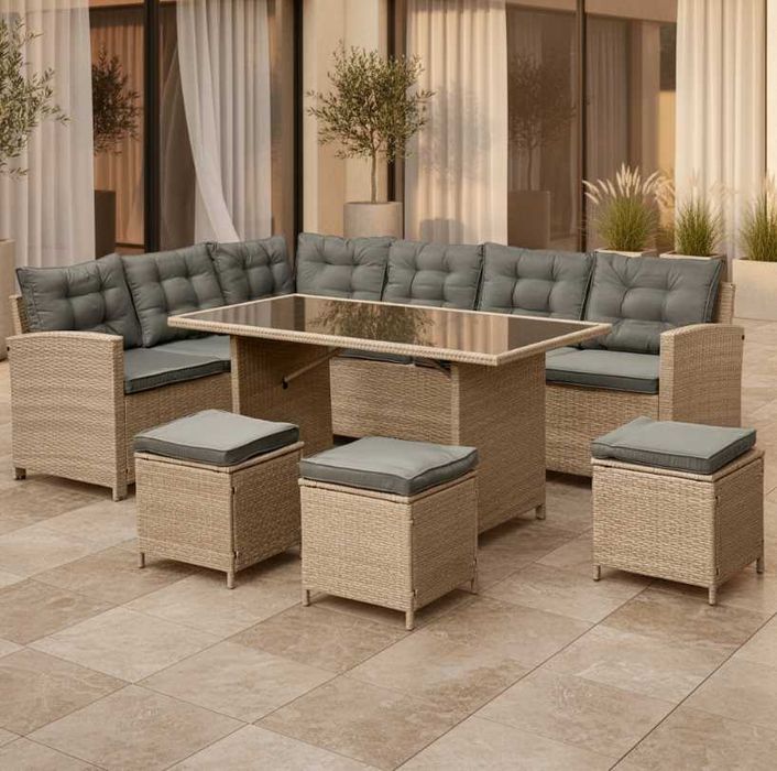 Meble Ogrodowe Technorattan Ekskluzywne Narożnik Zestaw