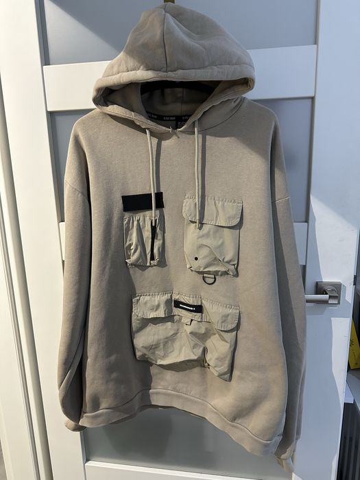 Beżowa bluza z kieszeniami, cargo, black squad, new yorker, streetwear