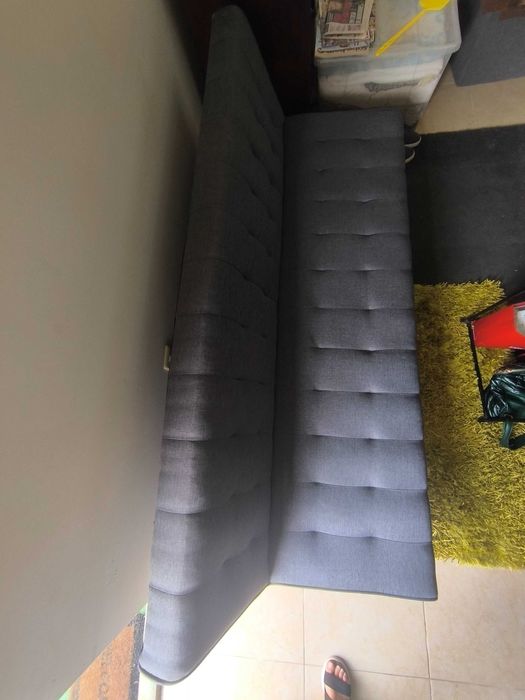 Sofá Cama 3 Lugares Cinza Click Clack KASA