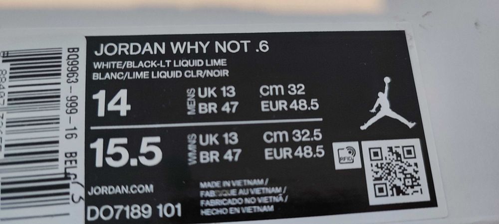 Jordan Why Not .6 nowe 48,5