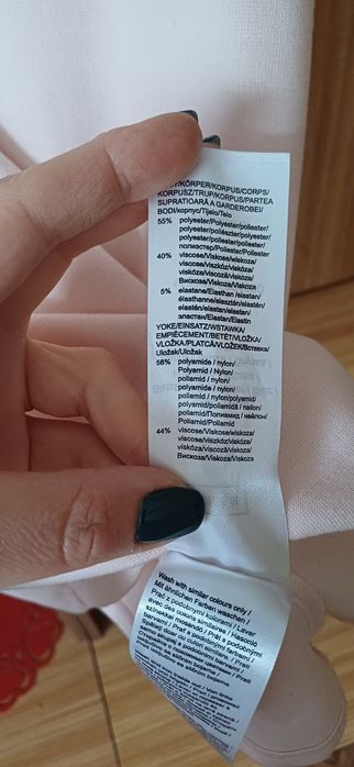 Bluzka z koronką ORSAY - M blady róż