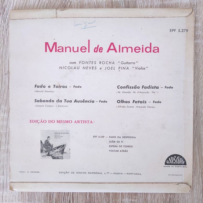Vinil EP Manuel de Almeida