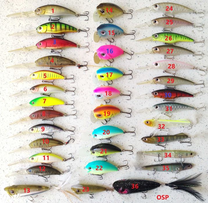 Воблеры OSP Deps Smith FLT Kosadaka Shimano Daiwa