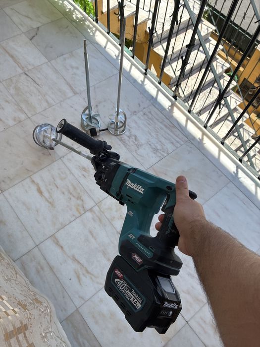 Makita HR007G XGT 40V + Bateria 5.0Ah + Adaptador SDS + 3 Misturadores | Kit Profissional | Excelente Estado SEM FIO