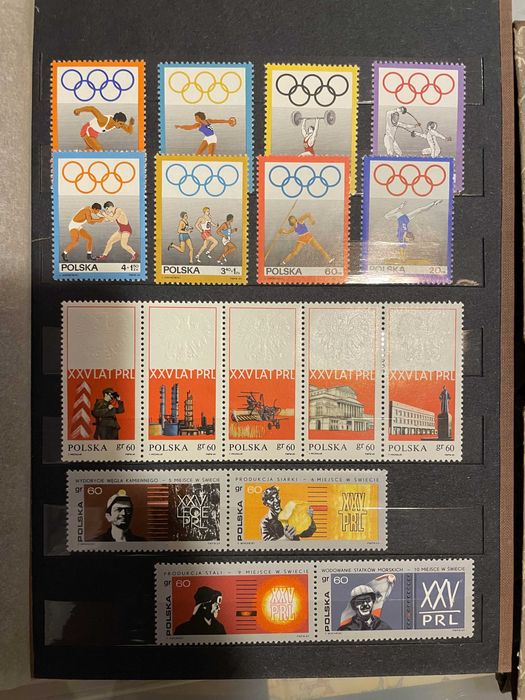 Kolekcja znaczków lata 70-te PRL
