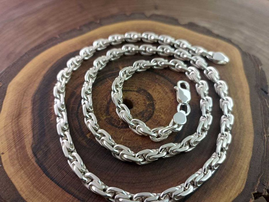 Серебряная цепочка Якорный Бит, Якорь. Срібний ланцюг Якір комбі