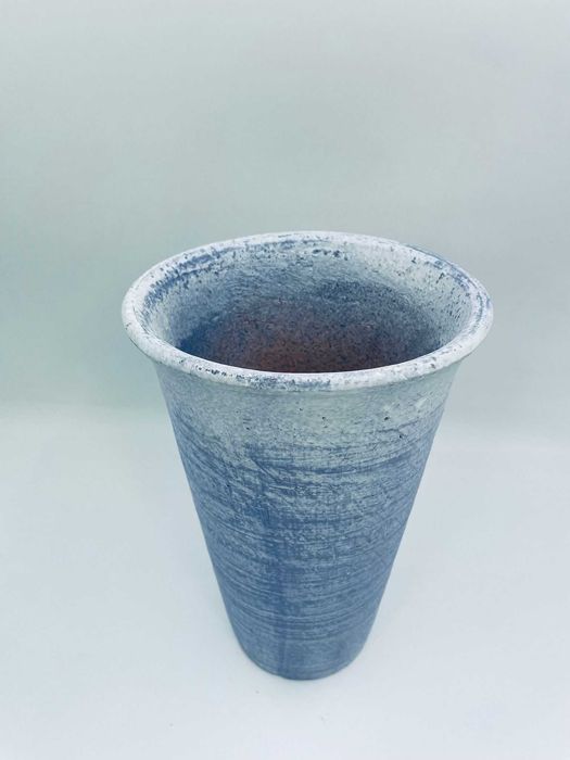 Osłonka, doniczka, wazon fioletowy ceramiczny