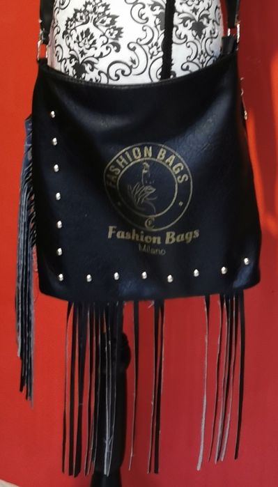 Torebka boho duża z frędzlami