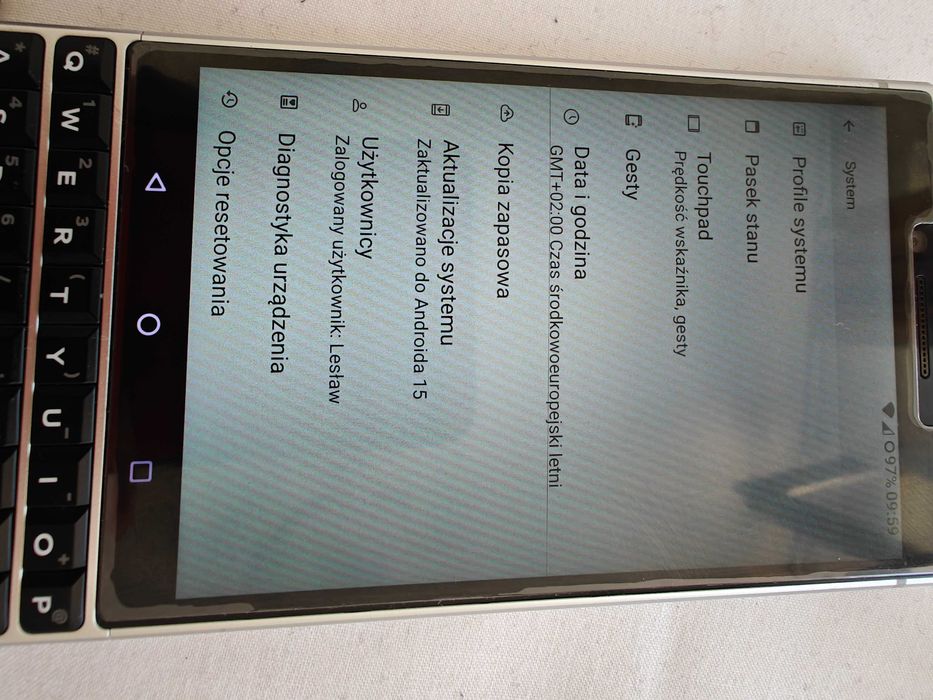 Blackbarry Key2 plus Android 15 unikat