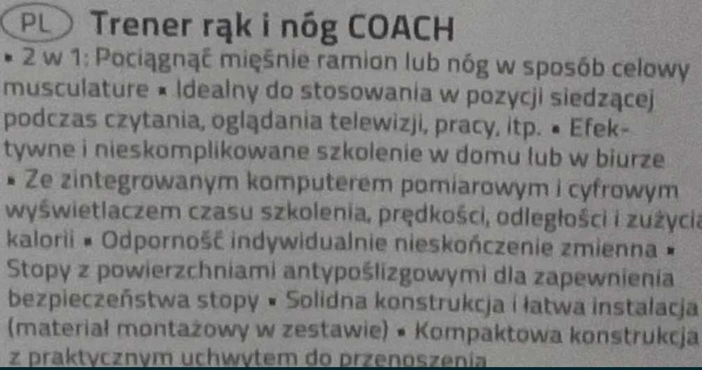 Rower treningowy do rąk i nóg Ridder assistent