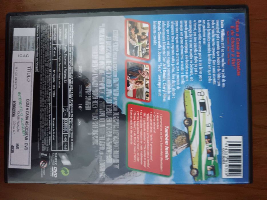 filme dvd original - com a casa as costas