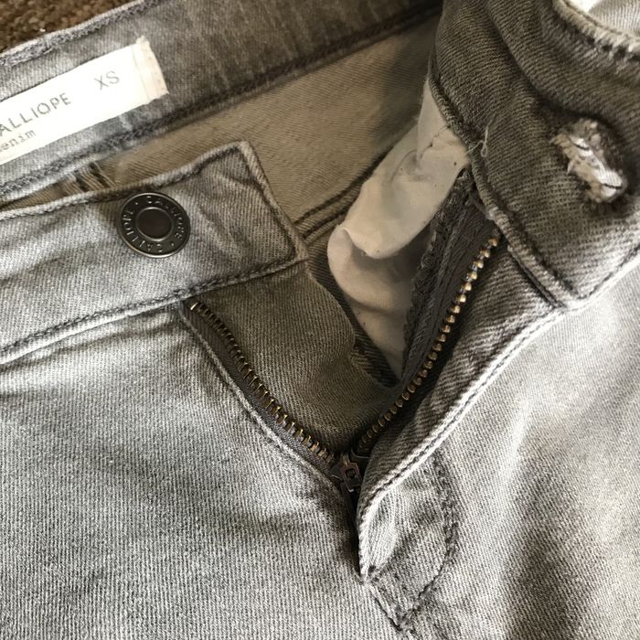 Сірі джинси скіні з високою посадкою calliope, джинсы с завышенной