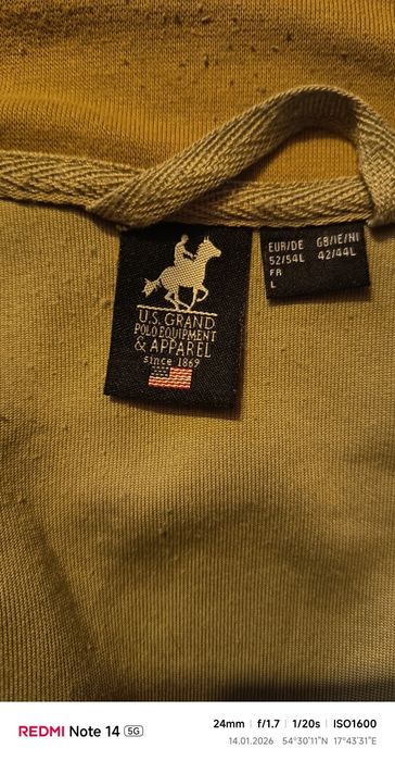 USA bluza jeździecka do stajni gruby polar baranek