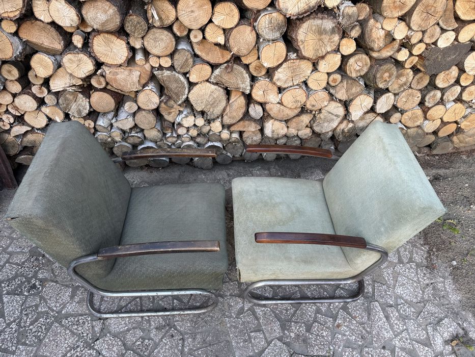 2 fotele bauhaus kultowy model s411 Gispen Mücke Melder