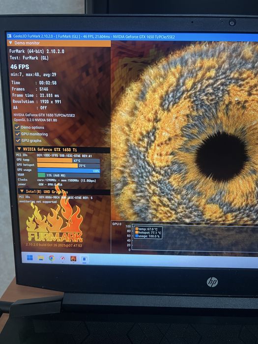 HP Pavilion GTX 1650Ti Intel Core i5-10300H