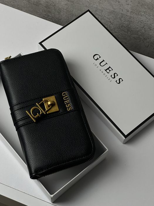 Женский кошелек Guess, чорный кошелек