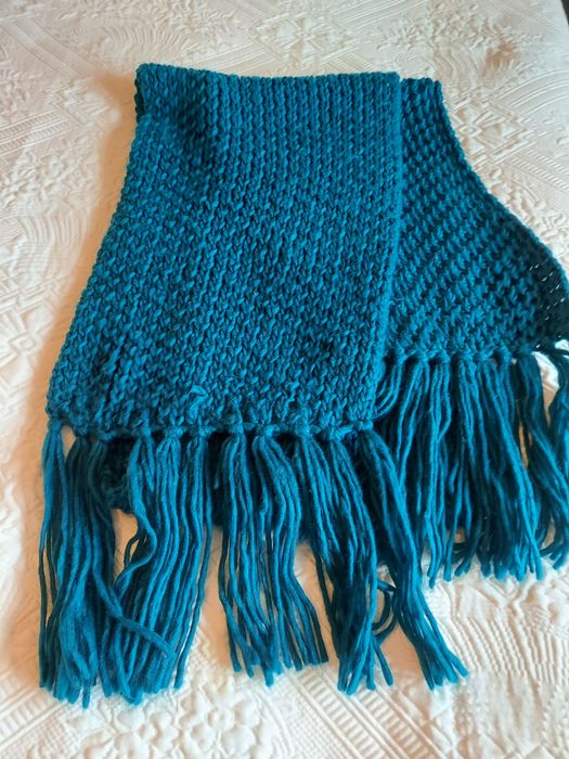 Cachecol verde quentinho