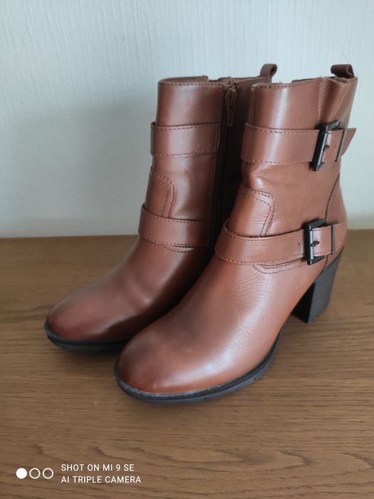 Skórzane botki roz 6(39)