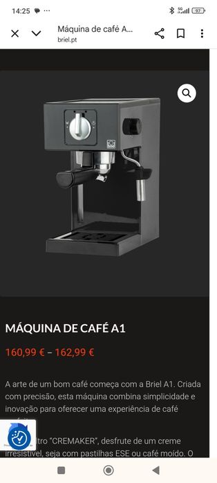Máquina de café Briel novo preço
