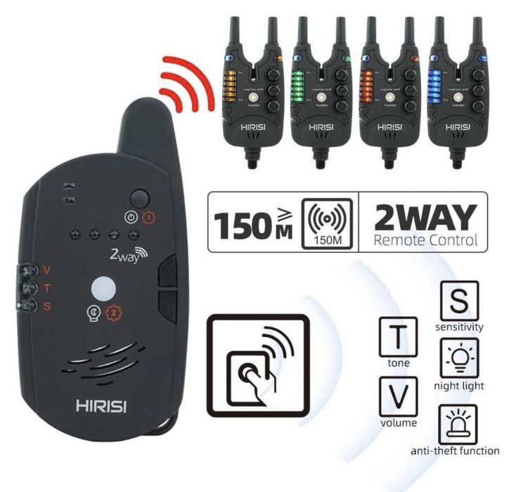 Сигналізатори клювання Hirisi s8 4+1. Сигнализаторы поклевки