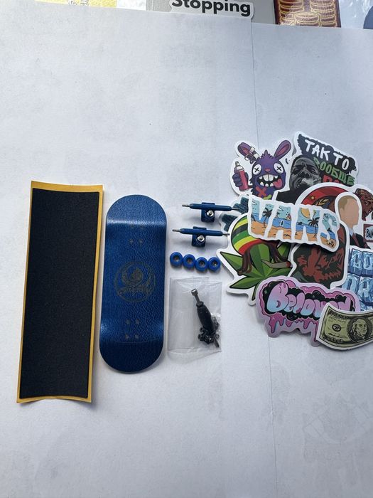 Nowy zestaw set niebieski drewniany fingerboard 34mm Shadovv