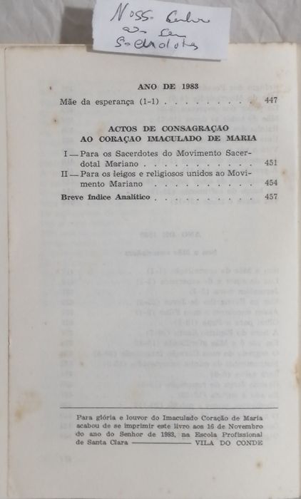Nossa senhora aos seus sacerdotes