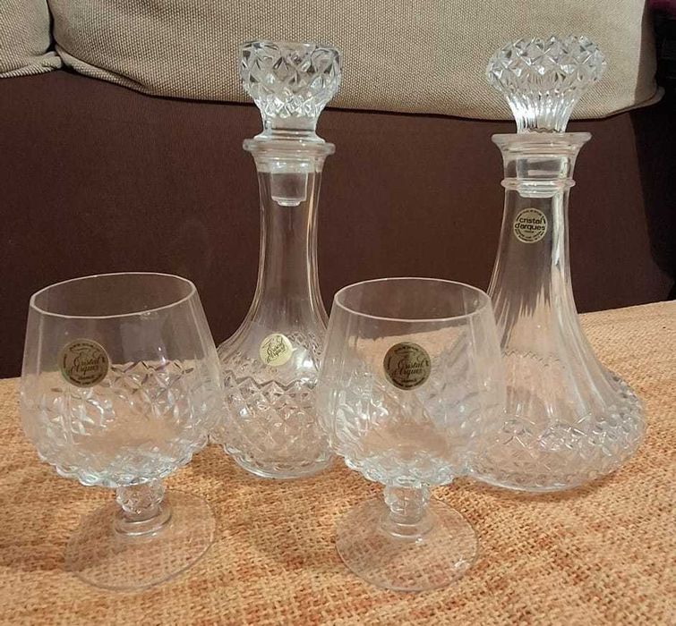 3 Garrafas e 6 copos de Crystal d'Arques425284177233203202