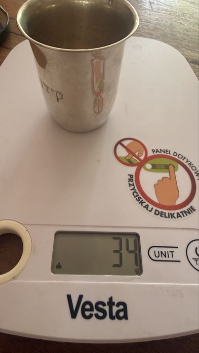 Stary kubek kiduszowy srebro Kidusz judaizm