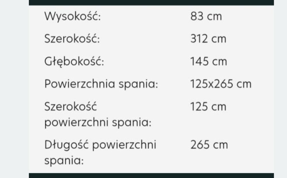 Narożnik z funkcją spania