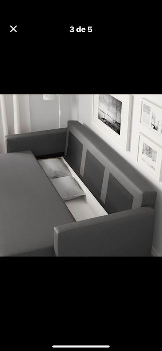 Sofa ikea para 3 lugares que faz de sofa cama
