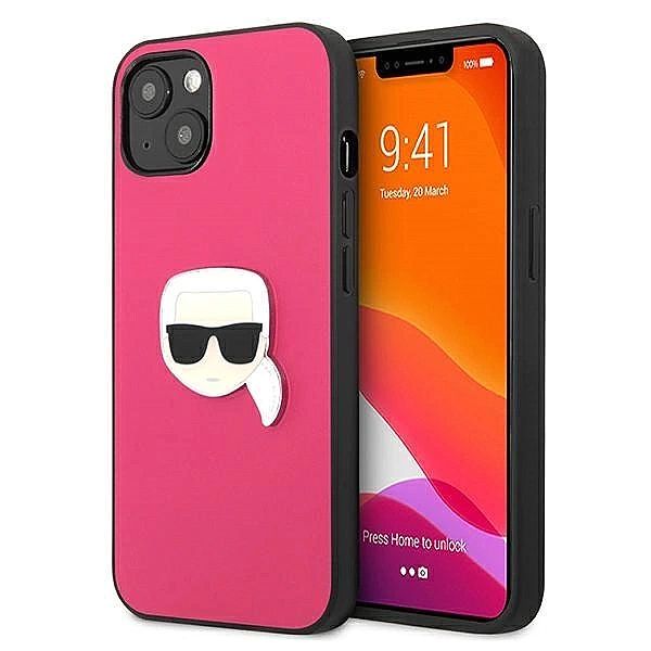 Etui Karl Lagerfeld Leather Ikonik Karl's Head Metal na iPhone 13 mini
