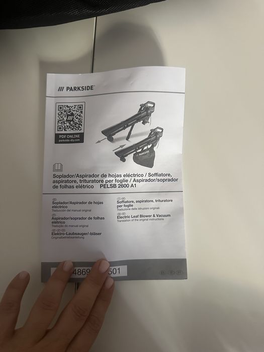 Soprador /aspirador da Parkside ( Lidl)