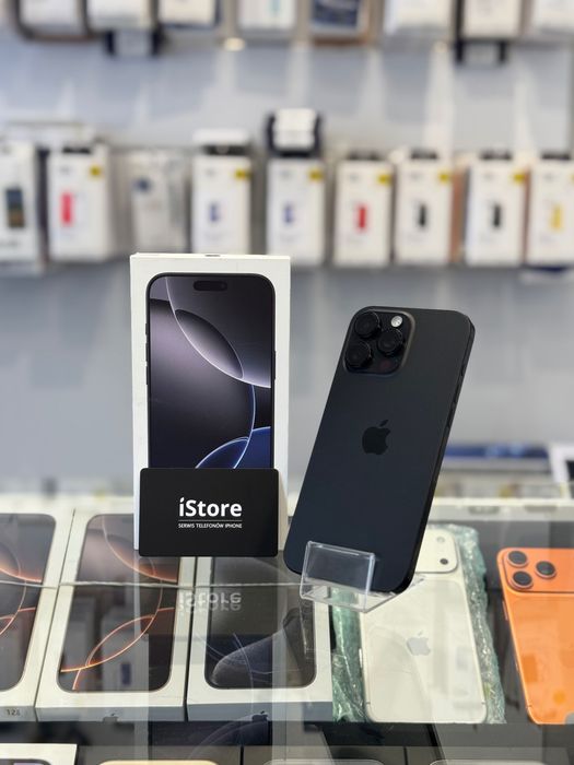 iPhone 16 PRO 256 GB • Black Titanium • 91% bateria • GWARANCJA • raty