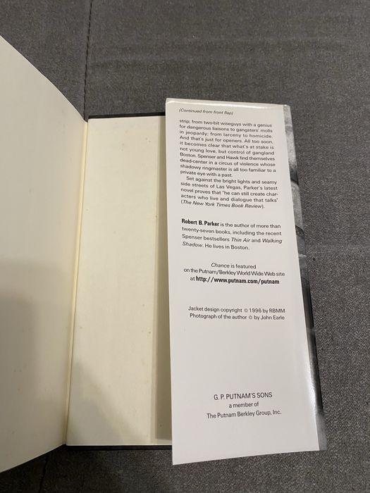 Chance — Robert B. Parker | Hardcover Putnam 1996