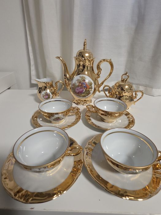 Serwis do herbaty vintage z porcelany bawarskiej,