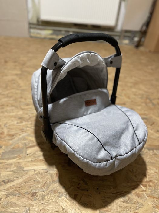 Коляска дитяча 3в1 Adbor OX-V 3в1 в сірому кольорі