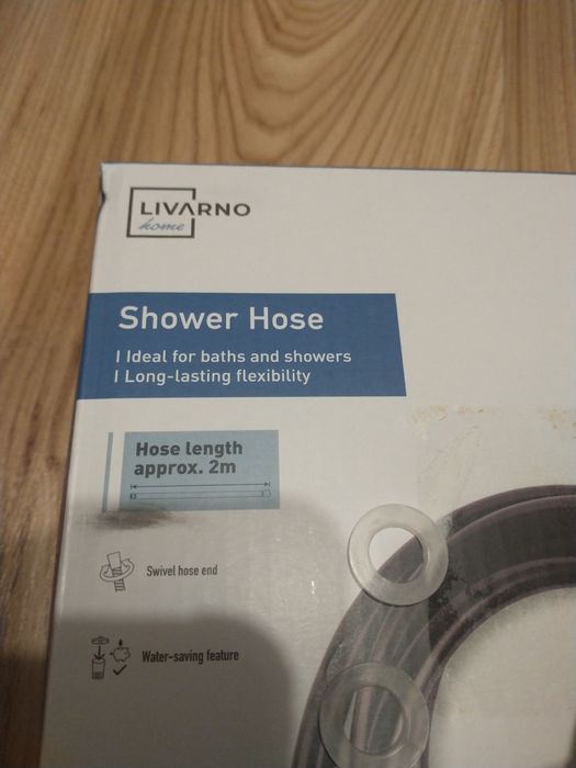 NOWY Wąż prysznicowy czarny 2 m Livorno Home