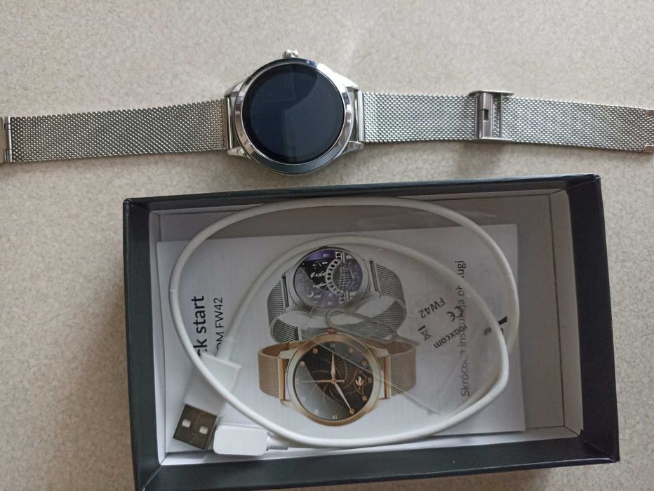 smartwach damski maxcon FW 42 silver